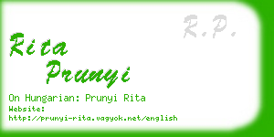 rita prunyi business card